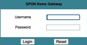 GPON Home Gateway Login 