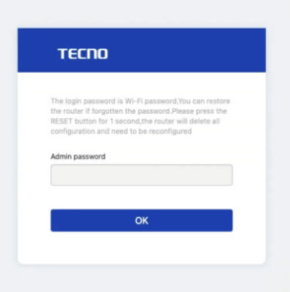 TECNO Router Login 