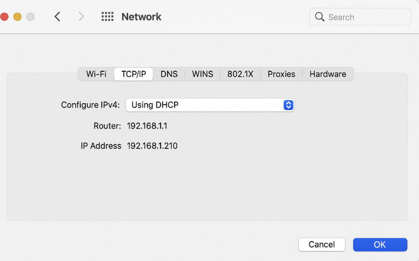 Find Router IP Address on MacOS