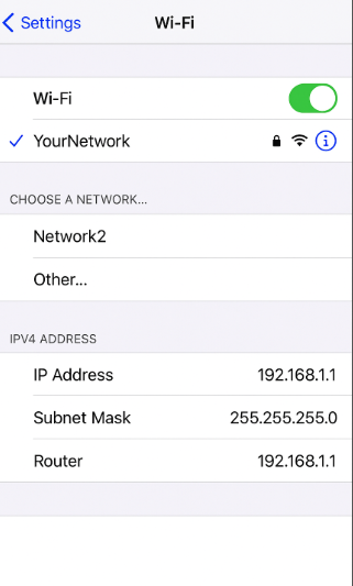 Find Router IP Address on iPhone
